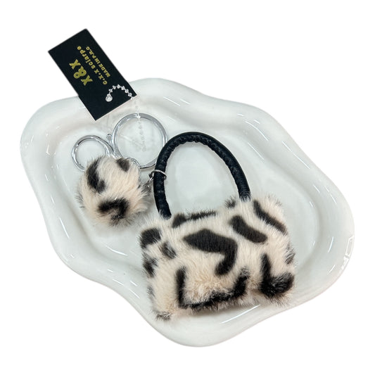 Portachiavi mini bag leopardata