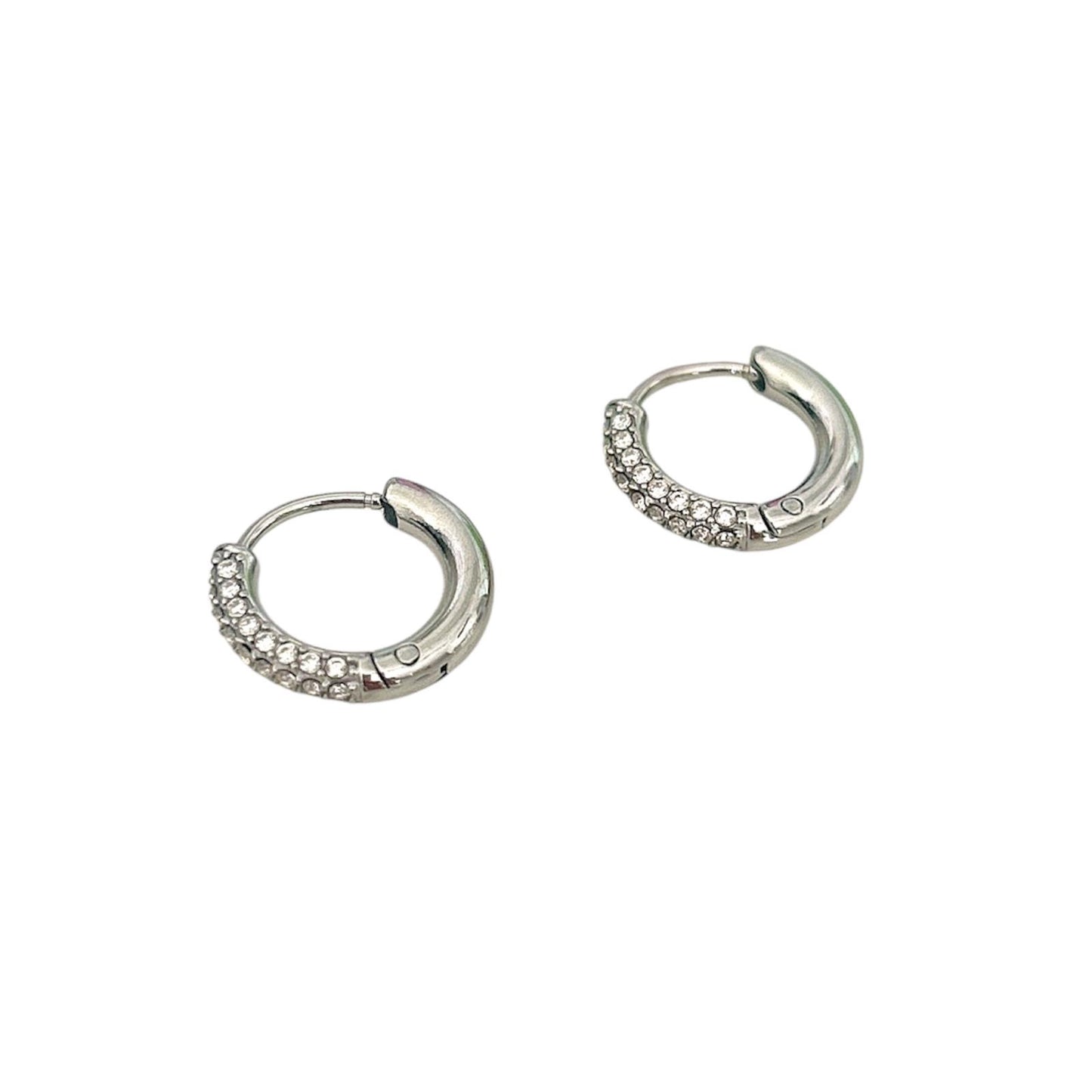 Orecchini Circle mini strass