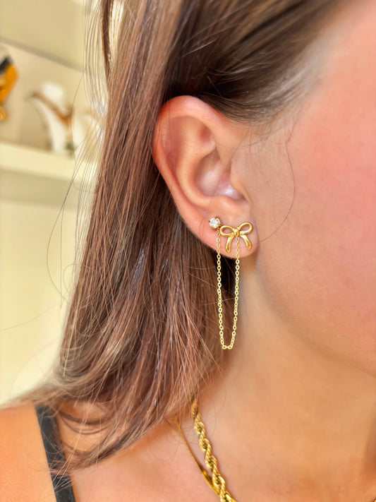 Orecchini Fiocco brillante