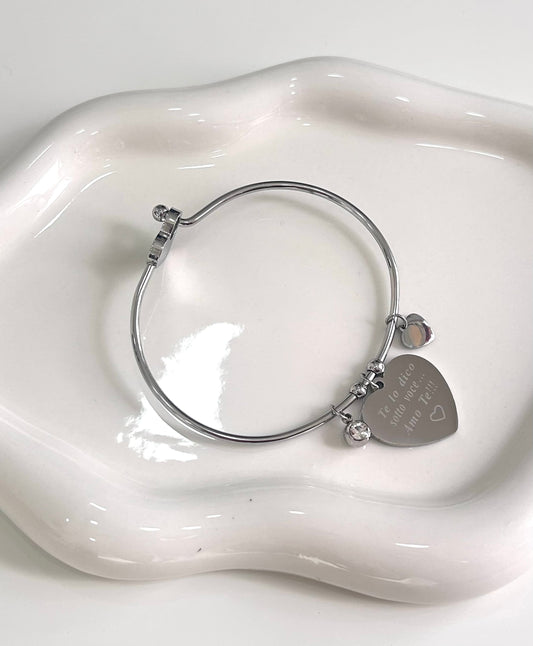 Bracciale Cuore con scritta