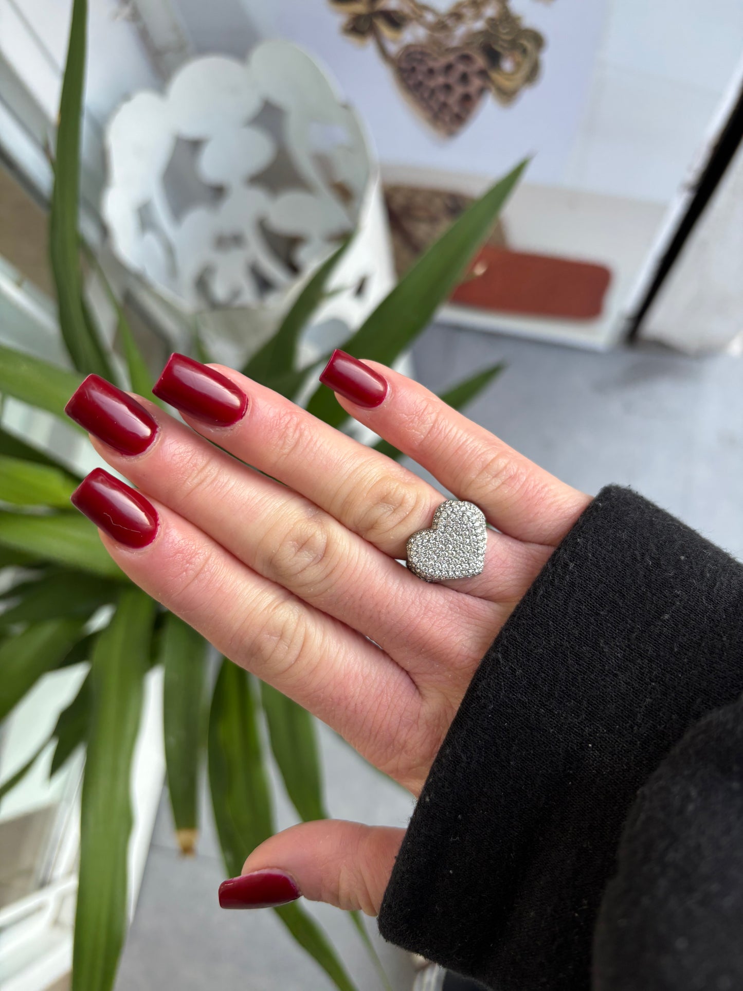 anello Cuore strass
