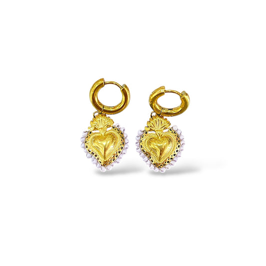 Orecchini Sacro cuore color