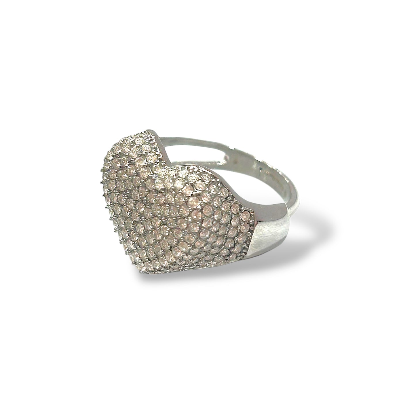 anello Cuore strass