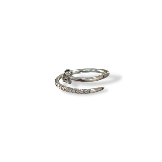 Anello chiodo con strass