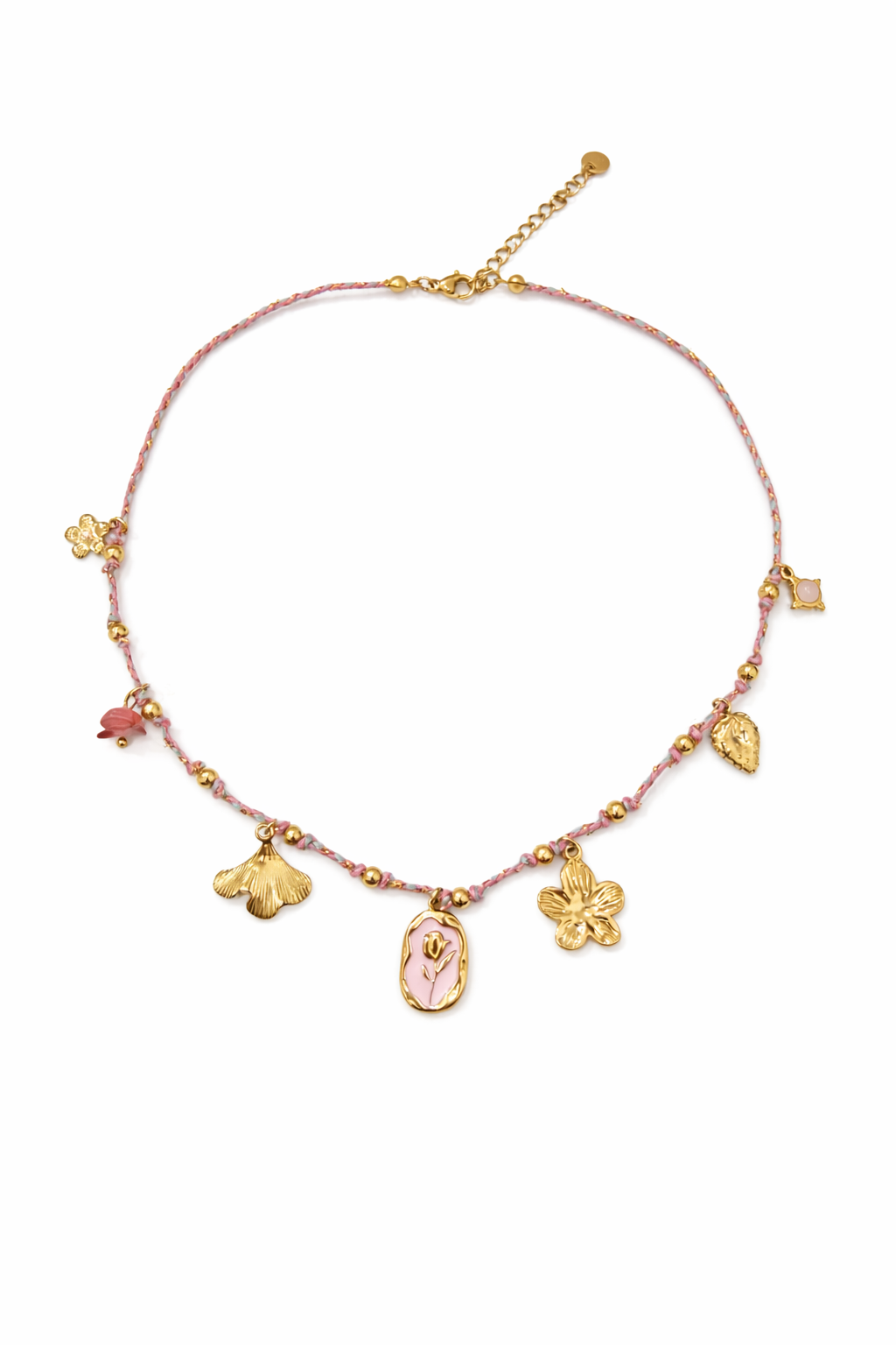 collana spring charms rosa