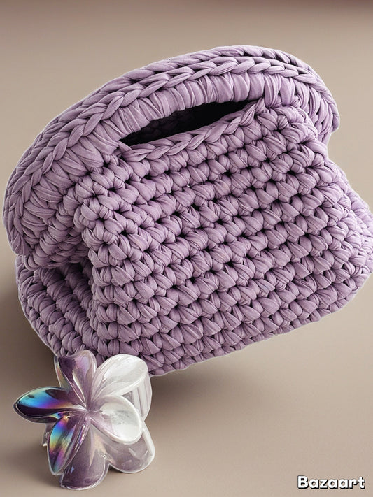 Clutch Mezzaluna lilla