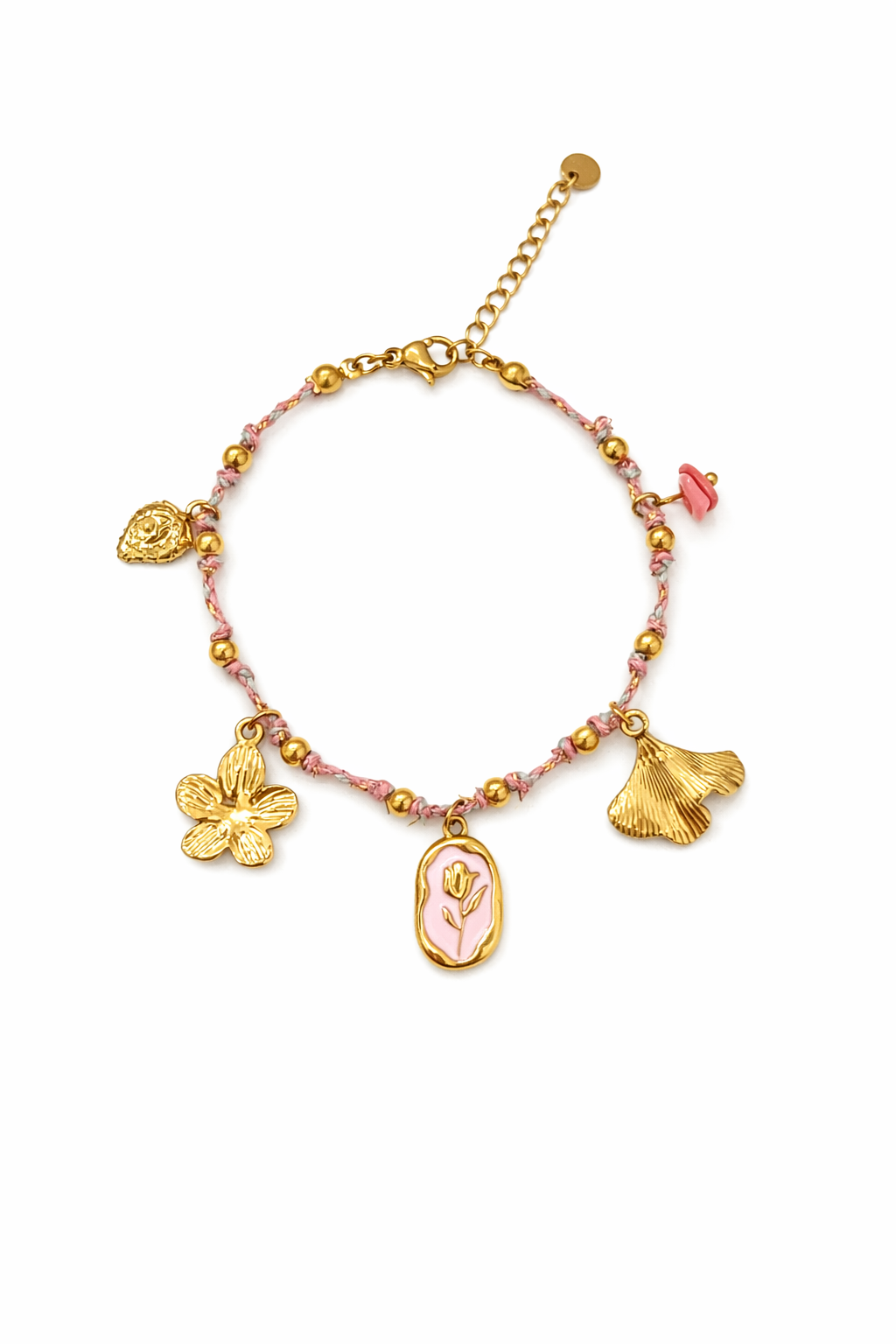 bracciale spring charms rosa
