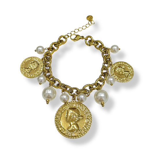 Bracciale Monete e perle