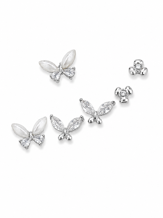 set di orecchini Butterfly Pearl