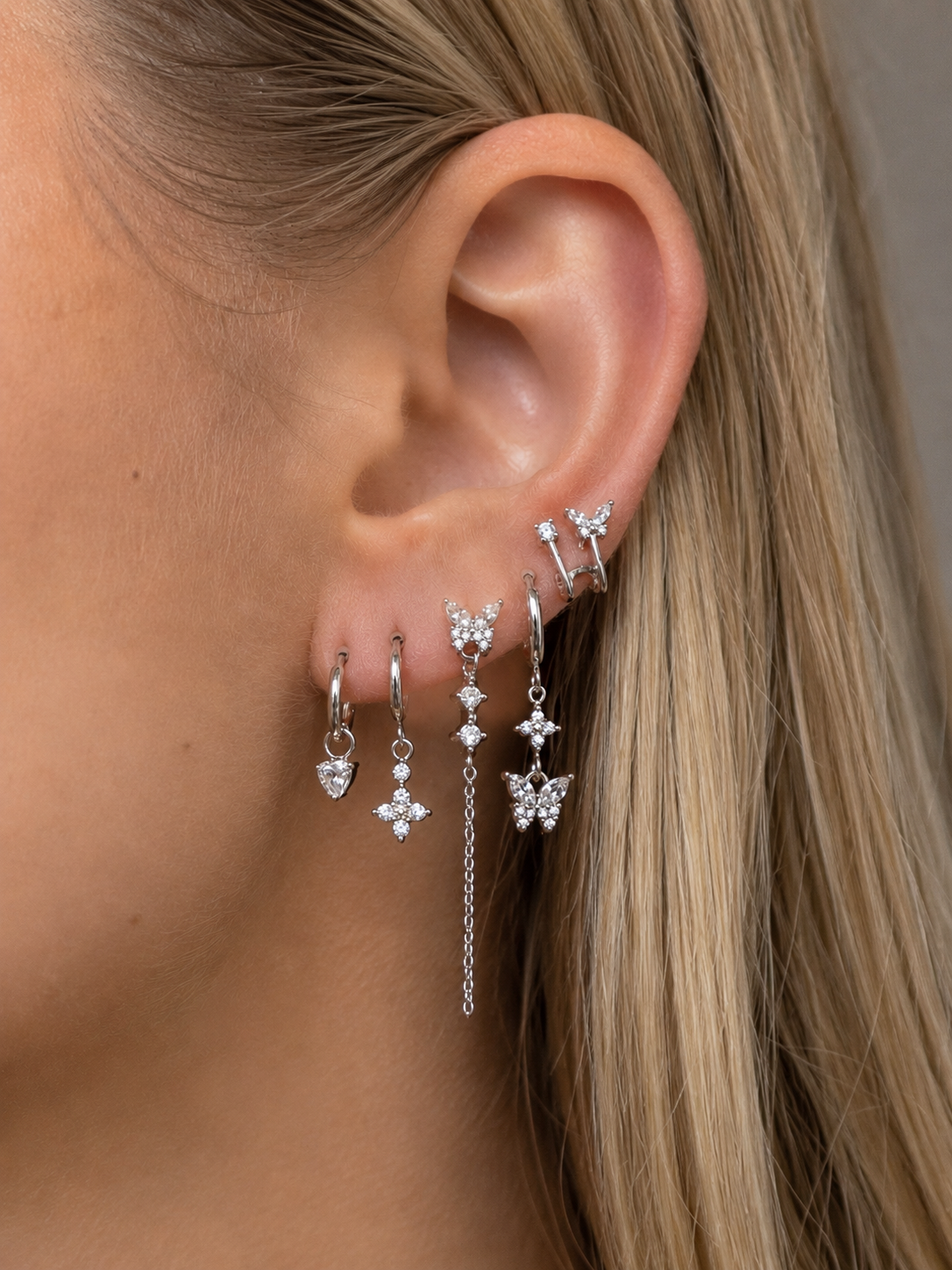 set di orecchini Butterfly Luxury