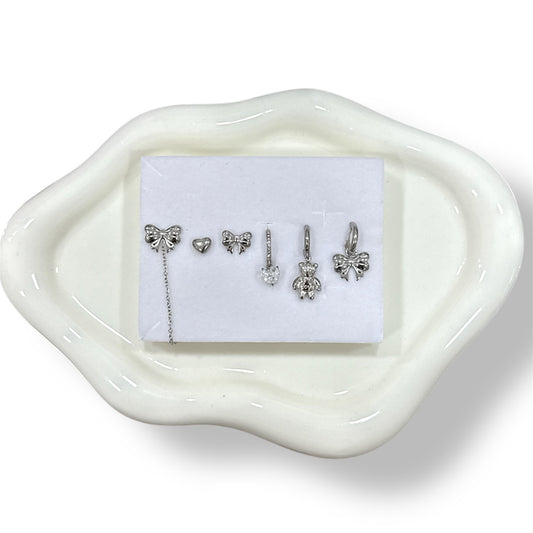 set orecchini fiocchetti