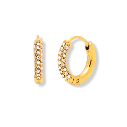 Orecchini Circle mini strass