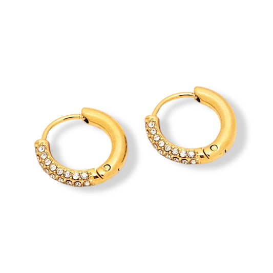 Orecchini Circle mini strass