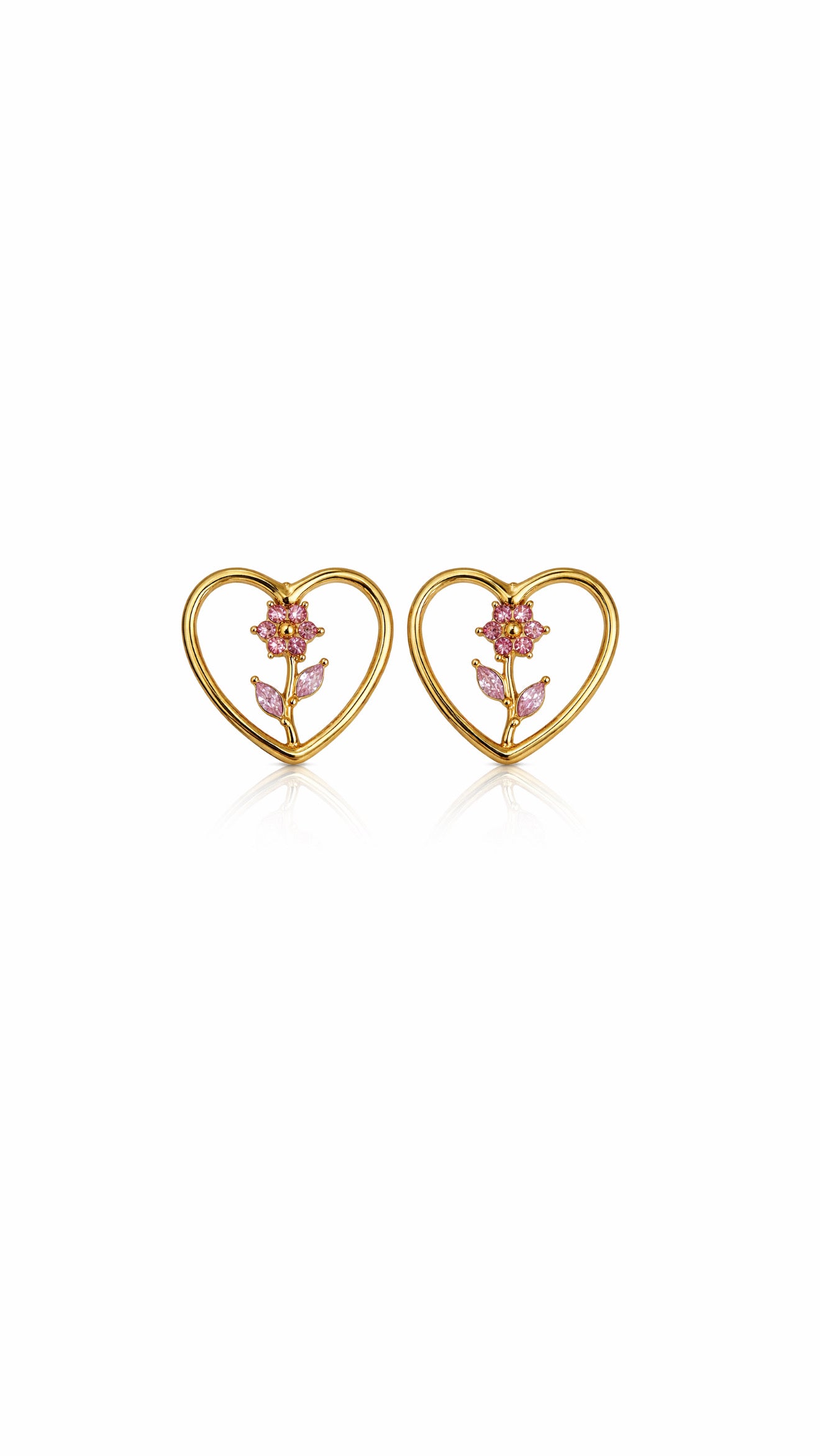 orecchini floral heart