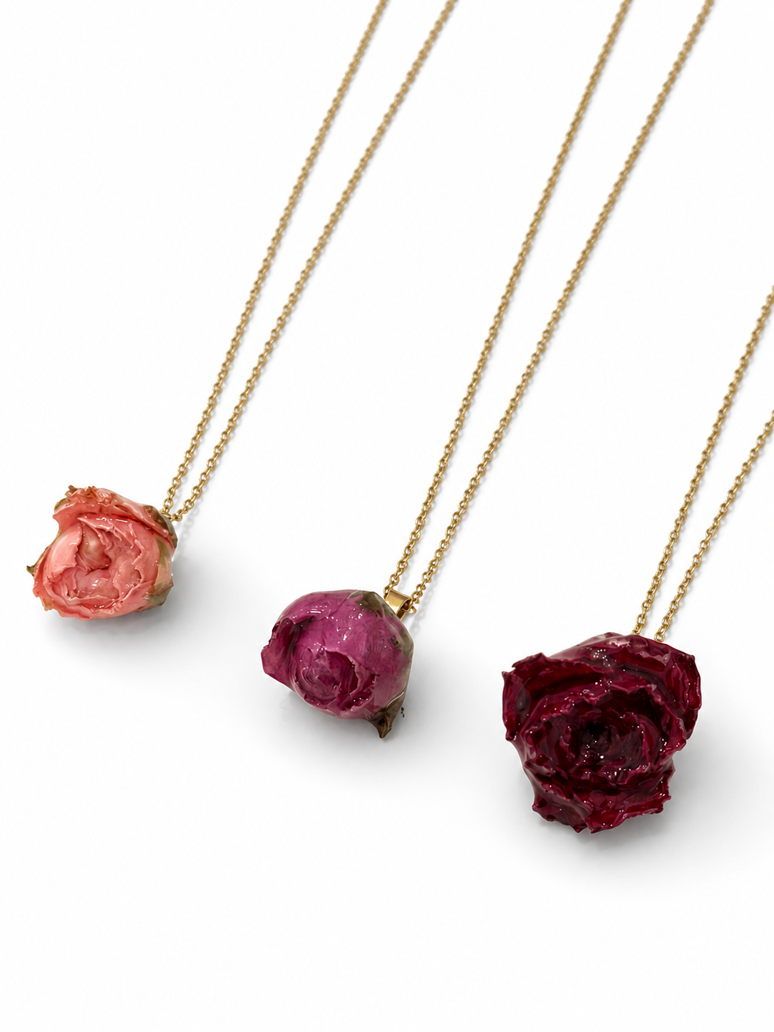 Collana rosa vera
