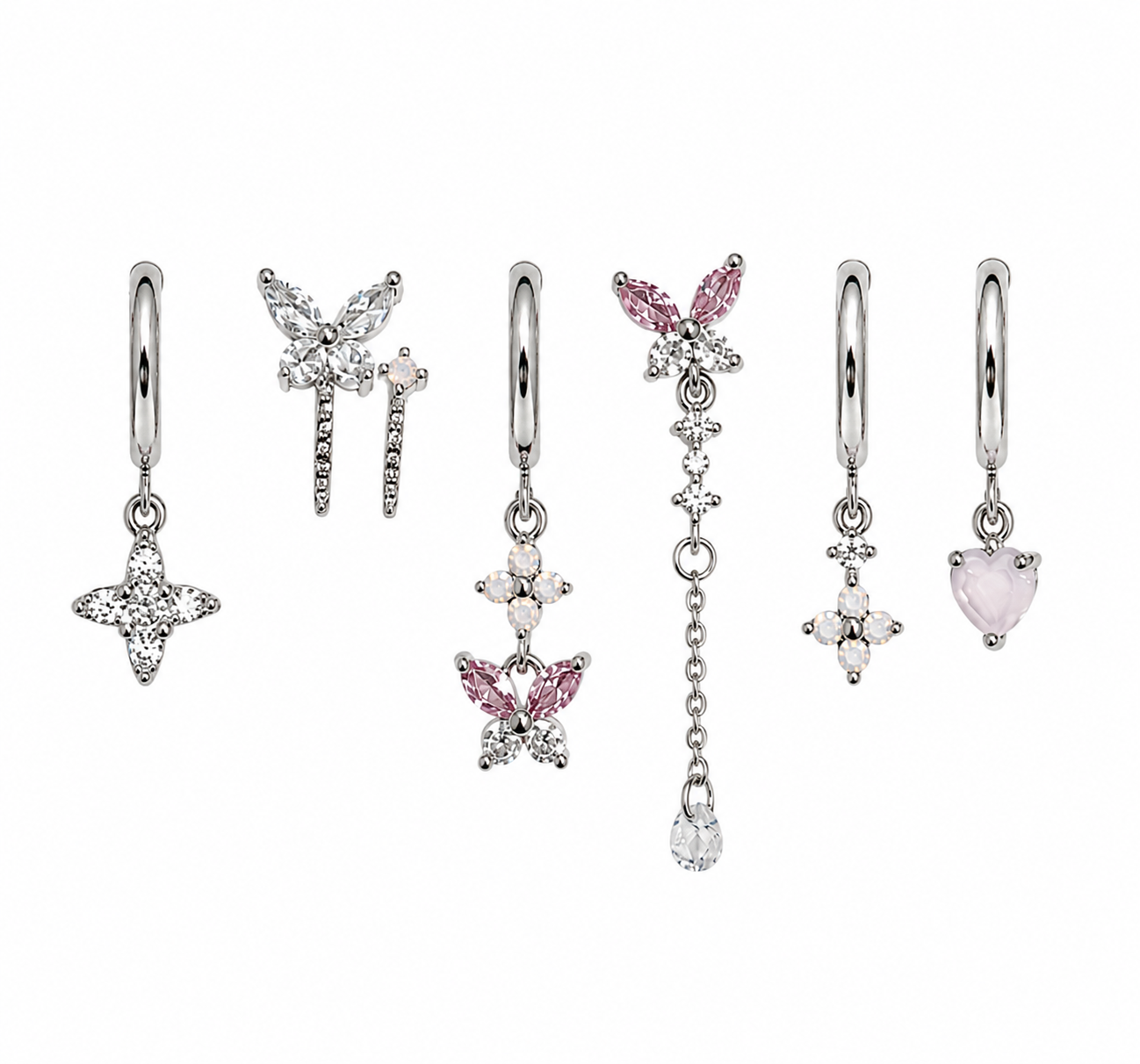 set di orecchini Shine Butterfly