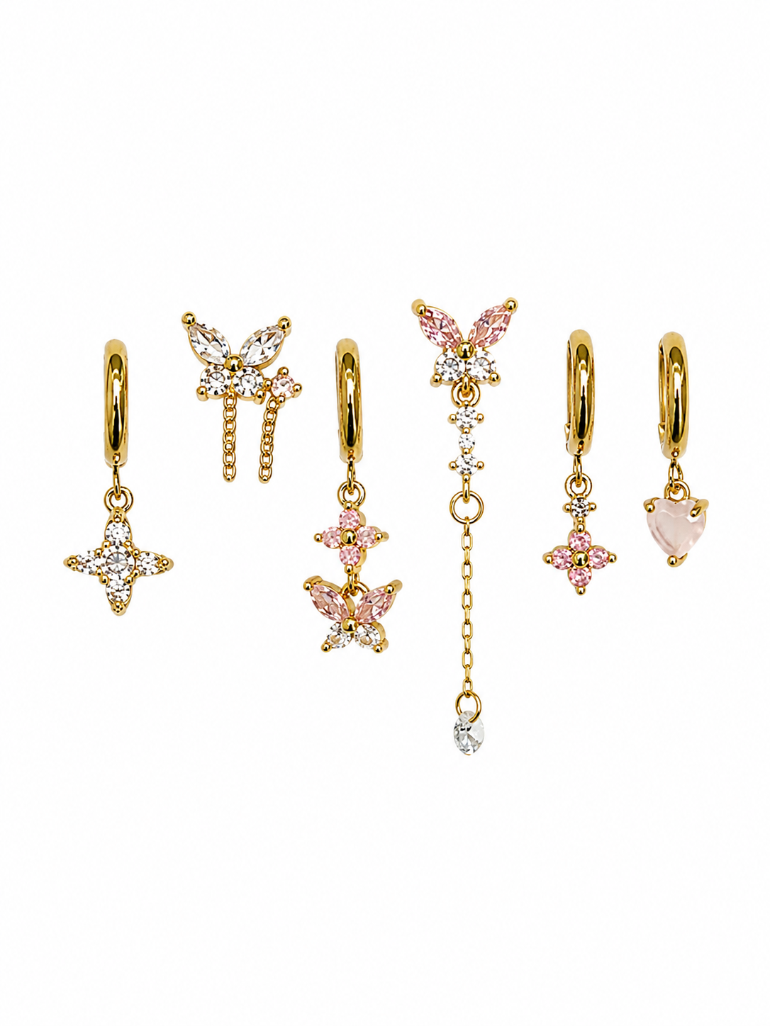 set di orecchini Shine Butterfly