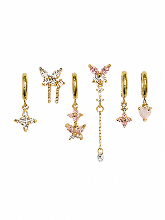 set di orecchini Shine Butterfly