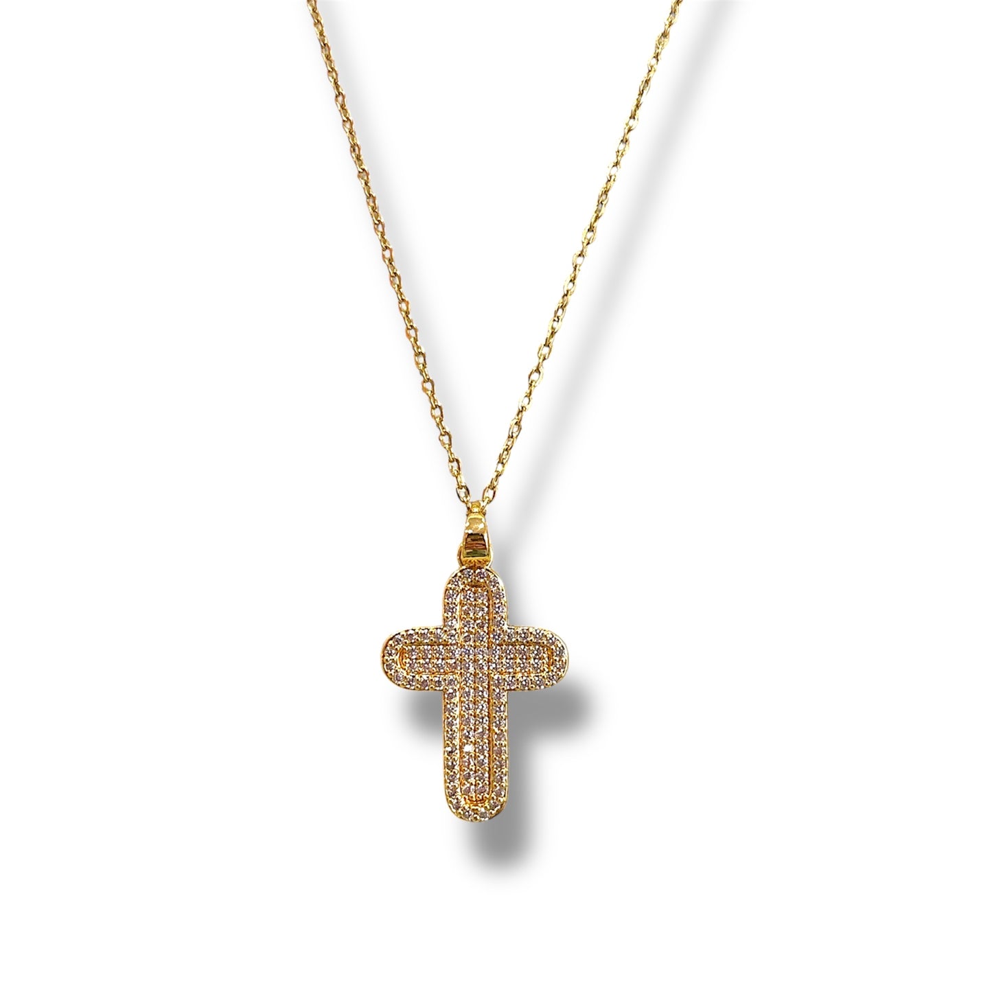 Collana croce tonda